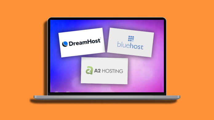 Laptop on yellow background